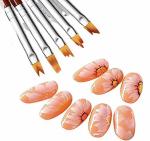 Coslifestore 5Pcs Nail Art Brush Diy Petal Flower Painting Pen Gradient Acrylic Painting Brush Set Manicure Tools For Girls