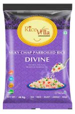 Rice Villa | Divine | 26 kg | Parboiled Rice | Silky Chap
