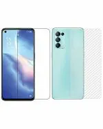 GADGETRONICS Oppo Reno 5K Transparent Carbon Fiber Scratchproof Screen Protector and Skin Sticker