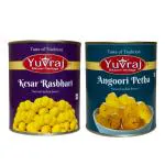 Yuvraj sweets Kesar Rasbhari & Angoori Petha combo pack (1 kg x 2 ) pack