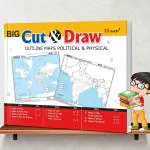 GO WOO BIG CUT & DRAW OUTLINE MAPS POLITICAL & PHYSICAL | Political& Physical outline Map Book for school