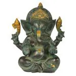 ARTVARKO Handcrafted Brass Ganesha Idol Statue - 8 inch