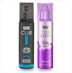 Byond Club House Hyde & Kitty Long Lasting Fragrance No Gas Deodorant Body Spray -120ml+ 120ml