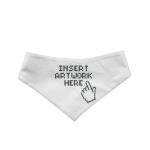 Ruse Dog Customizable Artwork Bandana Scarf, Blueberry Striped, White Large