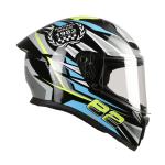 TVS Racing Titan Series Full Face Helmet for Men | Premium Bike Helmets with ABS Shell, UV Paint | Quick Release System | Aerodynamic Design | DOT & ISI Certified (Green/M)