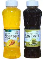 Natraj The Right Choice Pineapple Sharbat and RasJeera Sharbat - 2 Kilograms (Pack of 2)