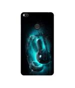 Casotec Cool Headphone Design Printed Silicon Soft TPU Back Case Cover for Xiaomi Mi Max 2