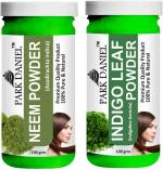Park Daniel Pure And Natural Neem Powder And Indigo Leaf Powder, 100 G Each (Combo Of 2) |Hair Care|Dandruff Control hair Powder|Healthy Strong Hair Mask