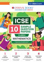 Oswaal ICSE 10 Sample Question Papers Class 9 Mathematics For Board Exam 2024 (Based On The Latest CISCE/ICSE Specimen Paper)_oswaal books