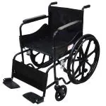 Veayva Foldable Wheelchair for adults , powder coated frame with heavy duty mag wheels and adjustable footrest
