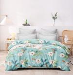 MORADO Premium Glace Cotton 210 TC Elastic Fitted Double Bedsheet (182 X 198 cm + 20cm Deep Pocket) With 2 Pillow Covers (77 X 50 cm)|Green