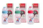 Morisons Baby Dreams Designer PP Feeding Bottle 125ml (Pack of 3) - 125 ml (Blue, Green, Pink, Clear)