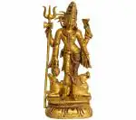 Idol Collections Gold Brass Shiva And Durga Statue Idol, Varahavatara Of Vishnu With Bhuudevi Statue, 3.2 Inch