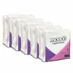 Mondo Napkin Tissue Paper (Size 40x40 centimetres, 2 Ply, 50 Pulls) | Pack of 5 Boxes