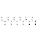 Comet Busters Arrow Black Bindi (BIN428) Pack of 1