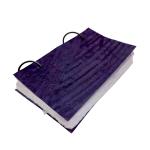 Deckle Papers Handmade Deckle Edge Paper Refillable Calligraphy Book, Sketchbook Ring Bound Watercolor Khadi Sketchbook 100% Cotton Rag Paper A4- 150gsm- 40 Pages Size-8.3 x 11.7 Inches Violet-HPDJ-102