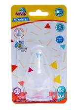 Adore ACT Anti Colic Teat - 2-Pack Food-Grade Silicone Nipples for Regular Neck Bottles (Fast Flow)