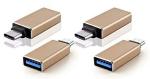 Microware USB 3.1 Type C Male to USB 3.0 Standard Type A Female Adapter (Pack of 2)