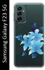 BeauCase Samsung Galaxy F23 5G, Samsung F23 5G Blue, Transparent Silicon Back Cover