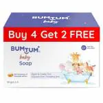 Bumtum Baby Soap with goodness of calendula extract Parabens Free Vegan& cruelty Free 50Gm Pack of 6