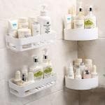 SHOPITECH Wall Mounted Storage Rack Holder Self-Adhesive Wall Shelves Bathroom & Kitchen Shelf