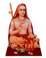 Vils Saint Sri Adi Shankaracharya Divine Holy Blessing Wood & Plastic Photo Frame Cutout with Back Stand (Multicolour, 4 X 6 inch)