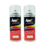 APARSPRAY Spray Paint Plastic Primer Transperent To promote Adhesion on multiplastic surfaces Like helmet, bumper and other automotive acrylic & fiber parts -225 ml (Pack of 2)