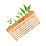Indalo Detangling Neem Wood Hair Comb for Reducing Hairfall, Breakage & Dandruff Control for Men & Women | (Fine & Non-Static Hair Comb)
