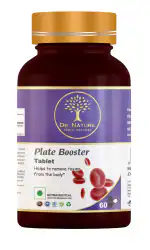 Dr. Nature Plate Booster Tablet (500MG) | Increase Platelets Cells in The Blood | Use in Dengue-Malaria Health Supplement (60Tabs)