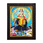 Hawai Lord Viswakarma Wall Hanging Designer Photo Frame for Home Office Business Place 36x26cm SFDI248BLKFRM