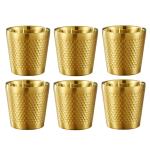 VDNSI 6 PCS Steel Water Serving Glass Set for Lassi Water Juice Cold Drinks Beverage 100ML