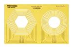 Traceease Quilting Template Stencils DIY Sewing Machine Quilt Ruler Quilting Tools, Hexagon & Circle