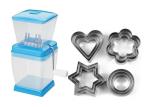 BLUE WONDER Vegetables Plastic Onion Chopper With Stainless Steel Cookie Cutter and (Multicolour, Pack of 2)