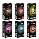 NottyBoy Exciting Fruit Flavour Mixed | Pack 3in1, Ribbed, Bold Dots, Extra Thin Condoms - 60 Pieces
