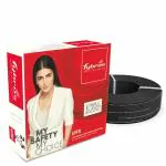 Fybros Black Copper 22 Amps Ultra Flexible FR PVC Insulated 2.5 Sq Mm Wire Cable 90 Meter