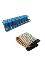 Robotbanao Multicolor 8 Channel 5V Relay Board Expansion Module with Optocoupler 200mm 40 Pieces Combo Pack RBB_00531