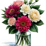 Love Creation 12x18 Size poster print for creative wall art- dreamy-wildflowers-in-a-bohemian-vase-11188(Non Sticker)