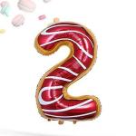My Party Suppliers Two Donut Number Candy Theme Foil Balloons
