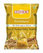 SHIVA'S PREMIUM JAU CHANA MIX SATTU | HEALTHY DRINK | ROASTED BARLEY AND BENGAL GRAM MIX SATTU- 400 G