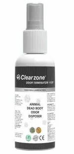 CLEAR ZONE ODOR TERMINATOR 1120 Animal Dead Body Odour Disposer, For Dogs, Cows, Rodents, Birds, Forests, Rural & Urban Areas, Veterinary Hospitals, Highways, Roads, 99.9% Bacteria & Germ Removal (150 ML)