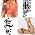 Ordershock Waterproof Ek Name Letter Temporary Body Tattoo (Pack of 2)