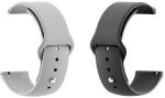 Black Lovies Black, Grey Silicon Smart Watch Strap For Amaze Fit Bip, Bip S, Bip Lite (Pack Of 2)