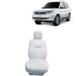 Kingsway Towel Fabric Car Seat Covers for Tata Safari Storme, 2012 Onwards Model, Material: 100% Cotton, Color : White, Complete Set of All Seats (Car Specific Front + Rear Seat Covers)