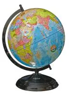 GLOBES MASTER-10 Inches Height Globe For Kids Stem Steam Sturdy Educational World Globe For Kids/Political Earth Globe/Office Globe/Globe for Students (8 Inch Black Base#8G3)
