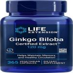 Life Extension Ginkgo Biloba Certified Extract 120 mg, 365 vegetarian capsules