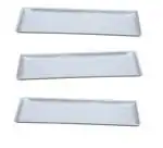 SERVE IN STYLE Set of 3 Small Serving Platte / Tray for Daily use for Home Kitchen,Hotel & Restaurant (Welcome Platter White)