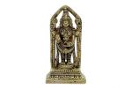 KALARAMBH BHARAT HAAT Kalarambh Brass Standing Tirupati Balaji Lord Venkateswara Idol Vishnu for Blessing Health and Wealth Murti Pooja Handicrafts Art (2.2 x 1 x 4.3 inch, Yellow)