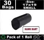 HAWK MART BLUE BIODEGREDABLE DISPOSABLE PREMIUM QUALITY BAG /TRASH BAG/ DUSTBIN BAG/ MEDIUM SIZE / ROLL SIZE -17*19[30 BAGS]-Pack of 1