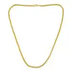 Memoir Brass Micron 1 Gram Gold 22 Inch Rolo chain Necklace Men fashion jewellery chain
