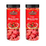 YUM YUM Dried Strawberry 300g (Pack of 2-150g Jar Each) Strawberries